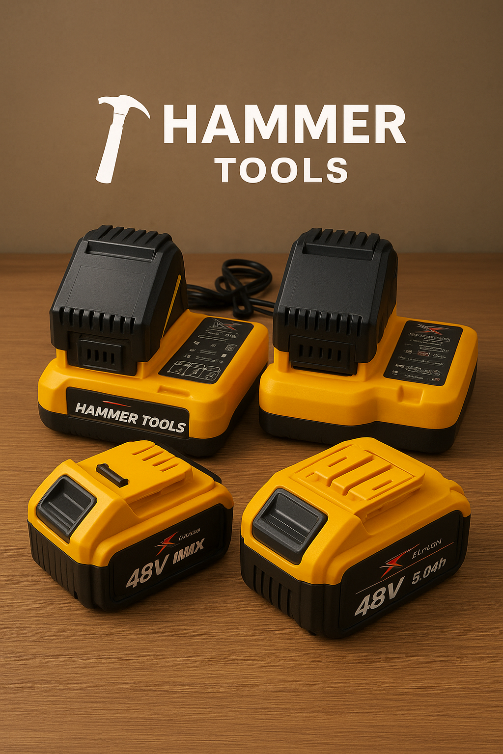 HAMMER TOOLS 4u1 Set - 4x48V 5Ah Li-Ion