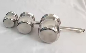 SET OD 3X POSUDE ZA PRIPREMANJE KAVE INOX 200/400/600ml