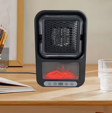 PRIJENOSNA 2U1 GRIJALICA I LED KAMIN SA DALJINSKIM 800W
