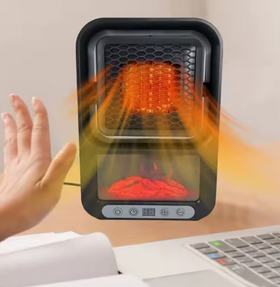 PRIJENOSNA 2U1 GRIJALICA I LED KAMIN SA DALJINSKIM 800W