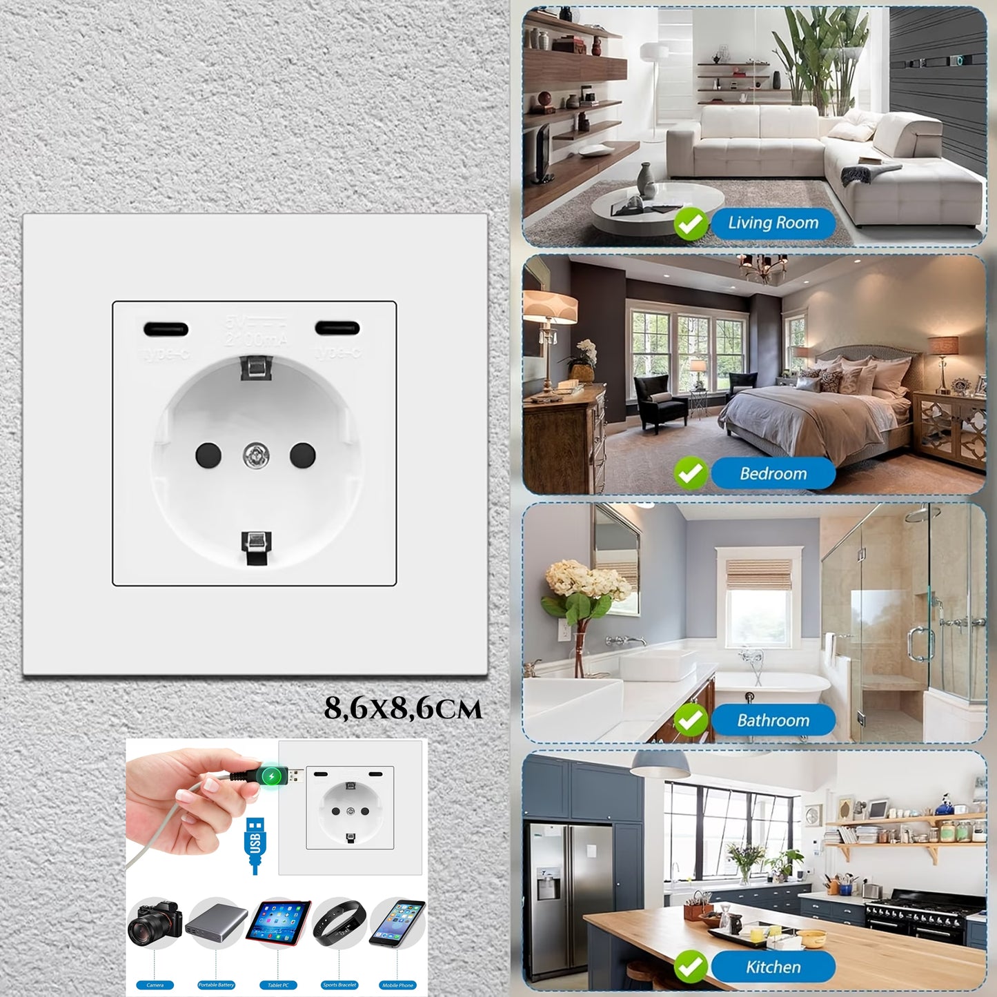 Utičnica s USB-C punjenjem