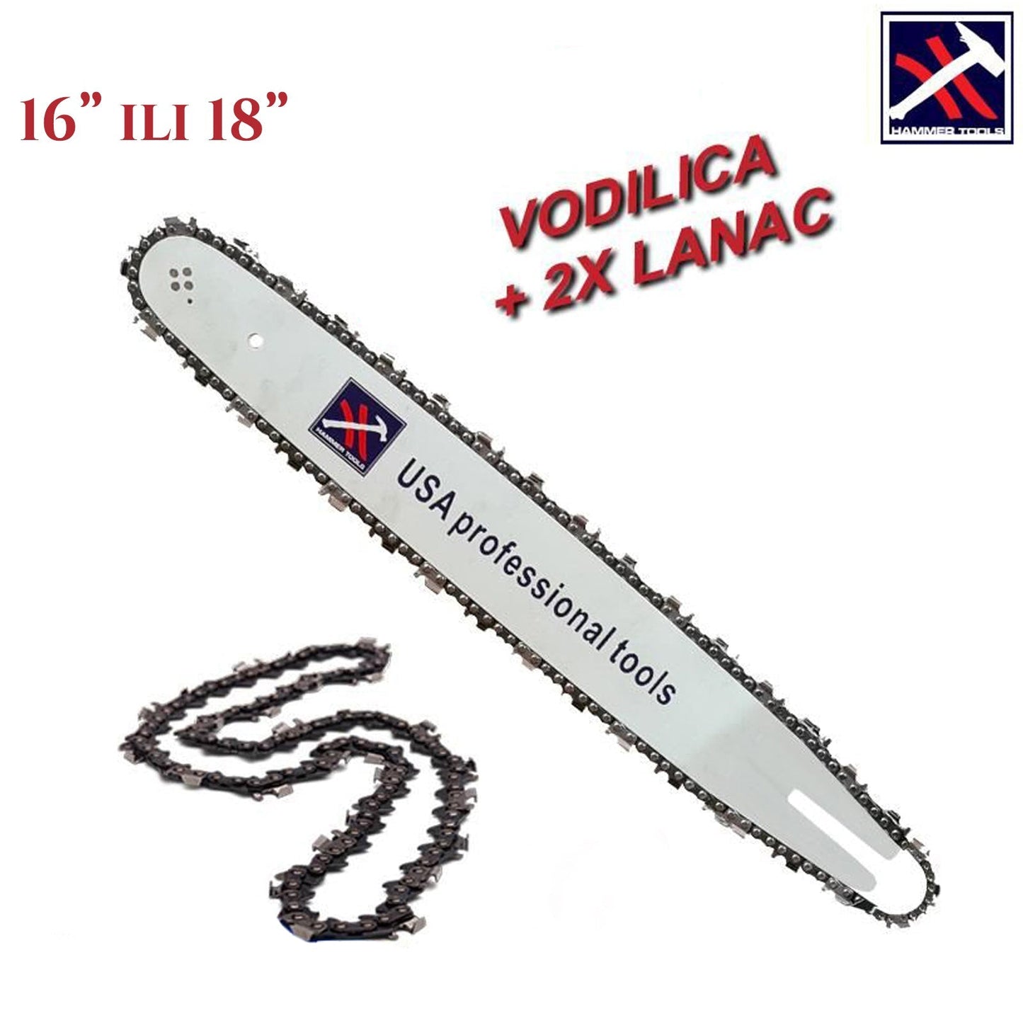 Vodilica + 2x Lanac Hammer Tools