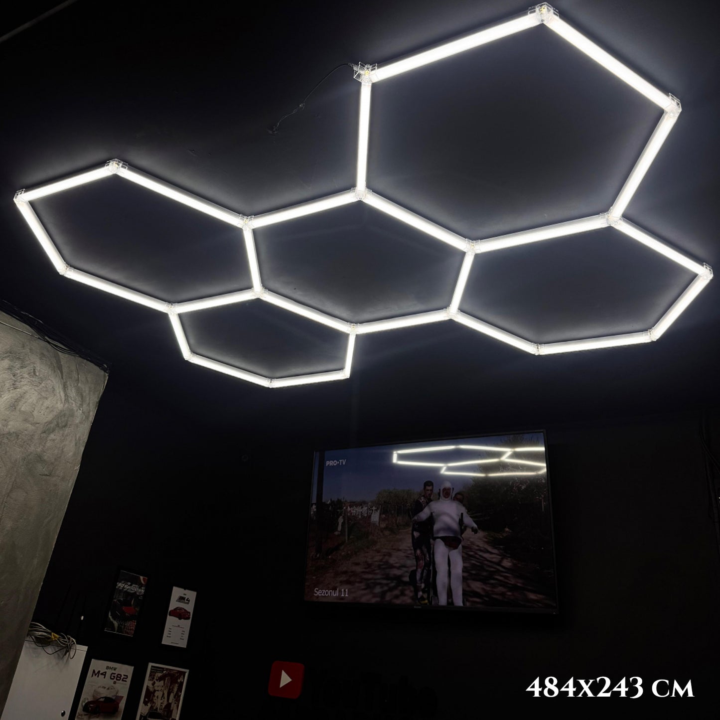 Hexagon LED mreža 484x243 cm