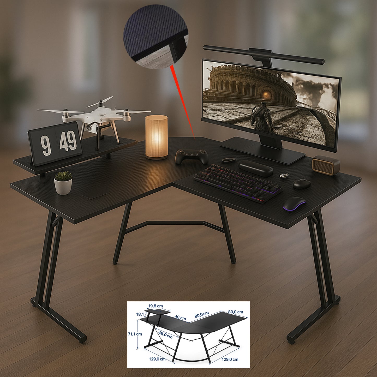 Gaming stol L - oblik