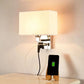 Zidna Lampa s Ugrađenim USB/USB-C Punjenjem + utičnica