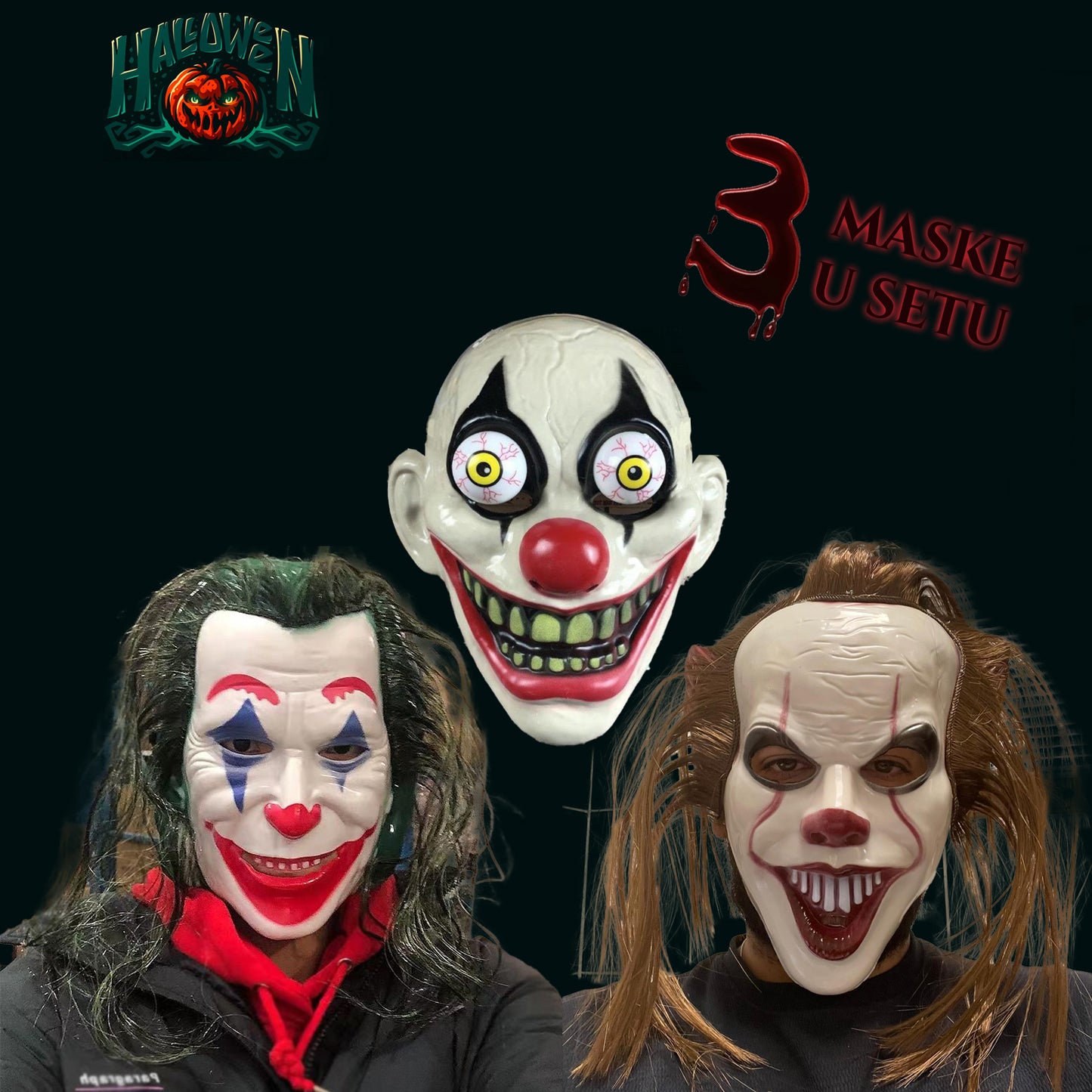 Halloween MASKE (3 U SETU)