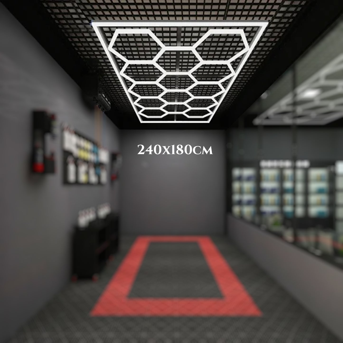 Stropni LED Hexagon 240×180 cm