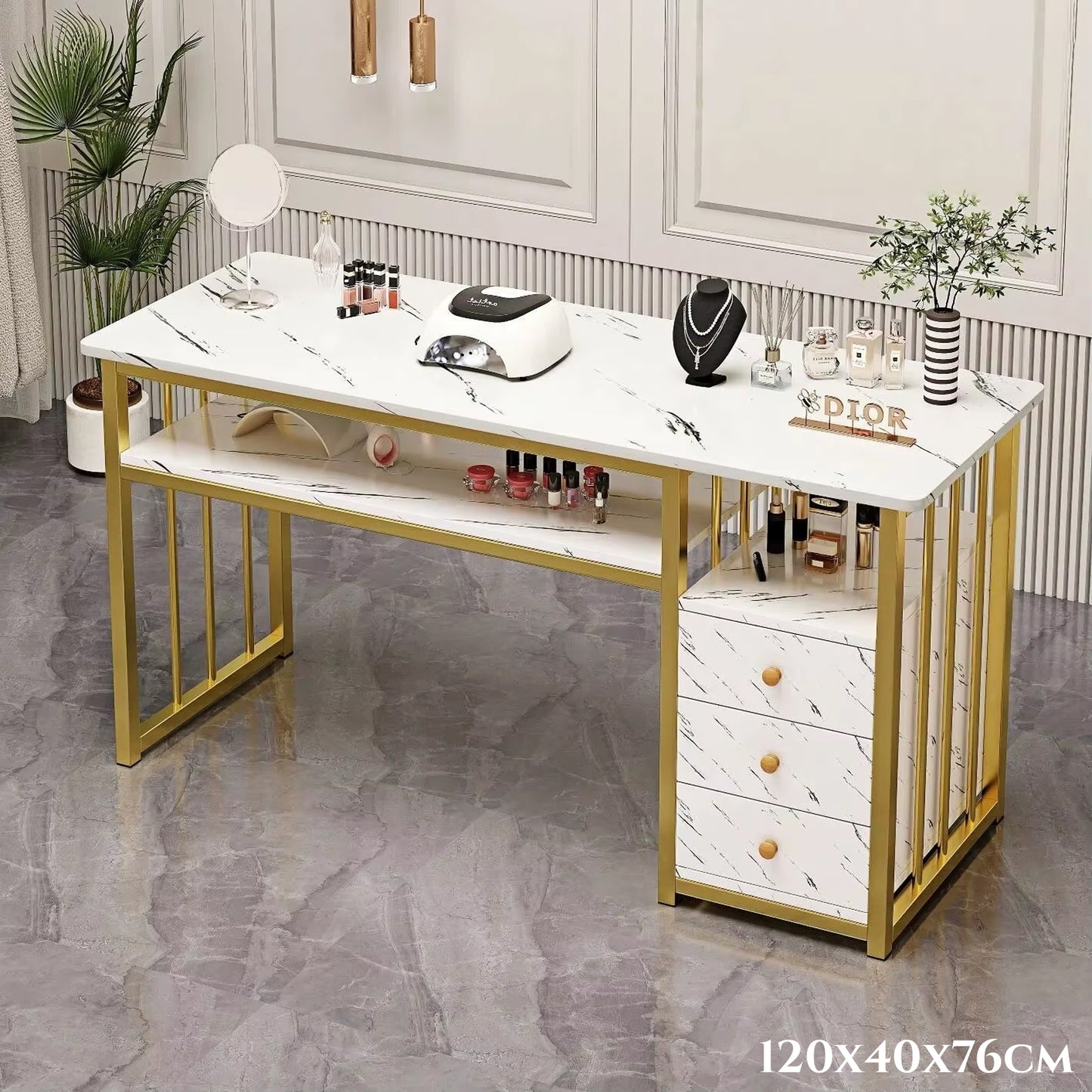 Stol za šminkanje Gold