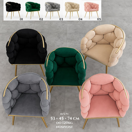 Baršunasta bubble stolica