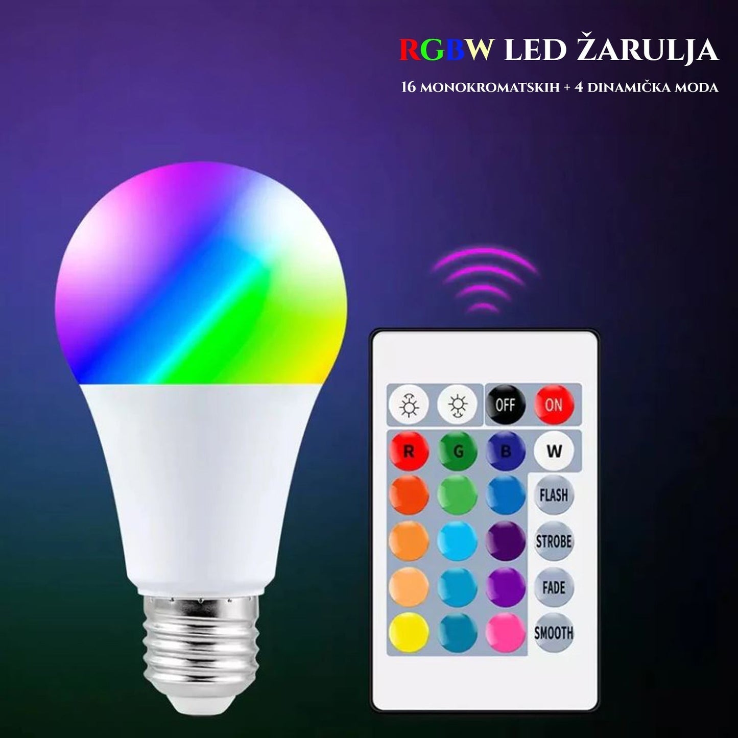 LED RGB ŽARULJA SA DALJINSKIM